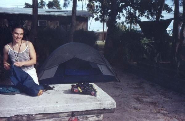 packing up for skating - KOA campsite