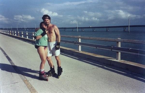 sweaty and smiley after skating 7 mile bridge