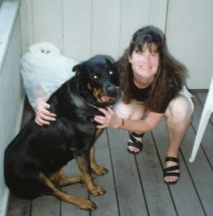 sheila and her dog, rox